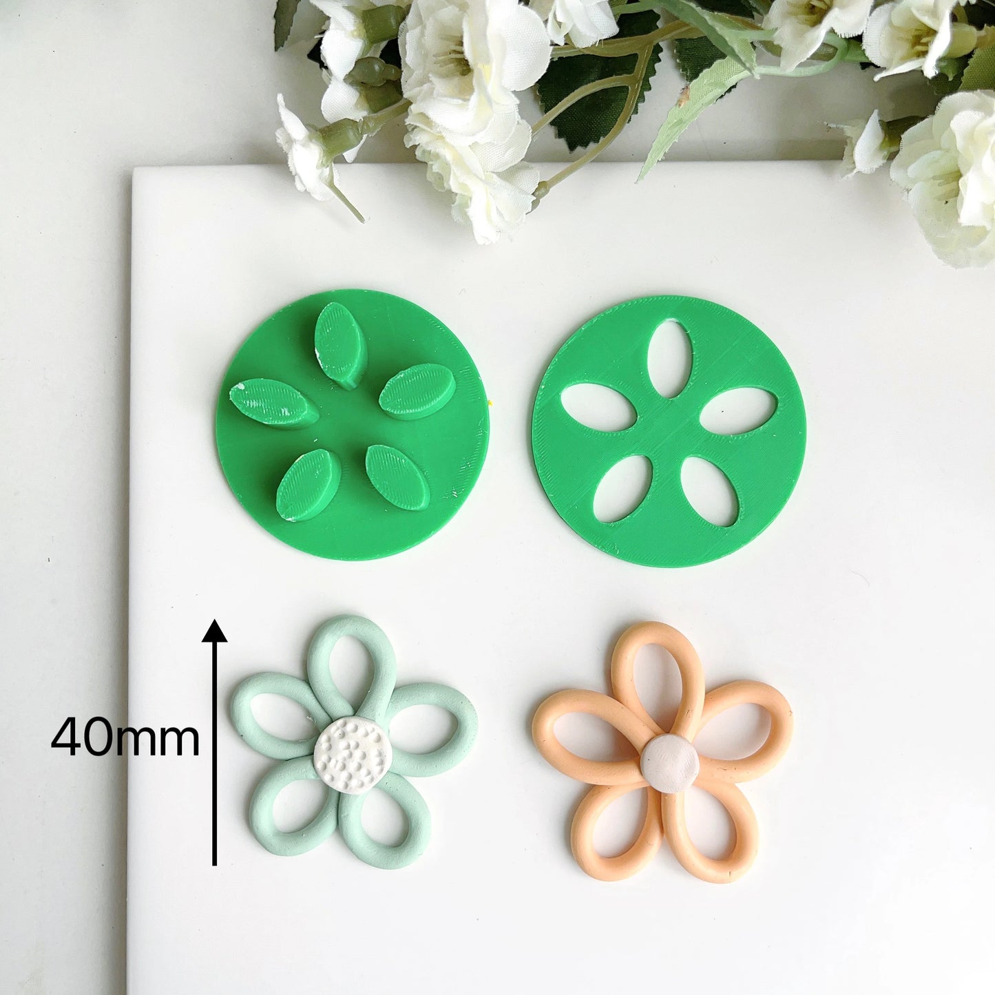 Flower Series Rose/Lotus/Sakura/BlueBell Clay Mold Cutting Soft Clay Earring Jewelry Pendant Design DIY Hand Made Clay Tool