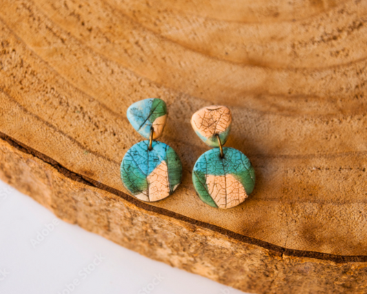 (LIMITED EDITION) Fall-themed Circular Earrings