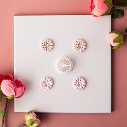 Flower Series Rose/Lotus/Sakura/BlueBell Clay Mold Cutting Soft Clay Earring Jewelry Pendant Design DIY Hand Made Clay Tool Gift