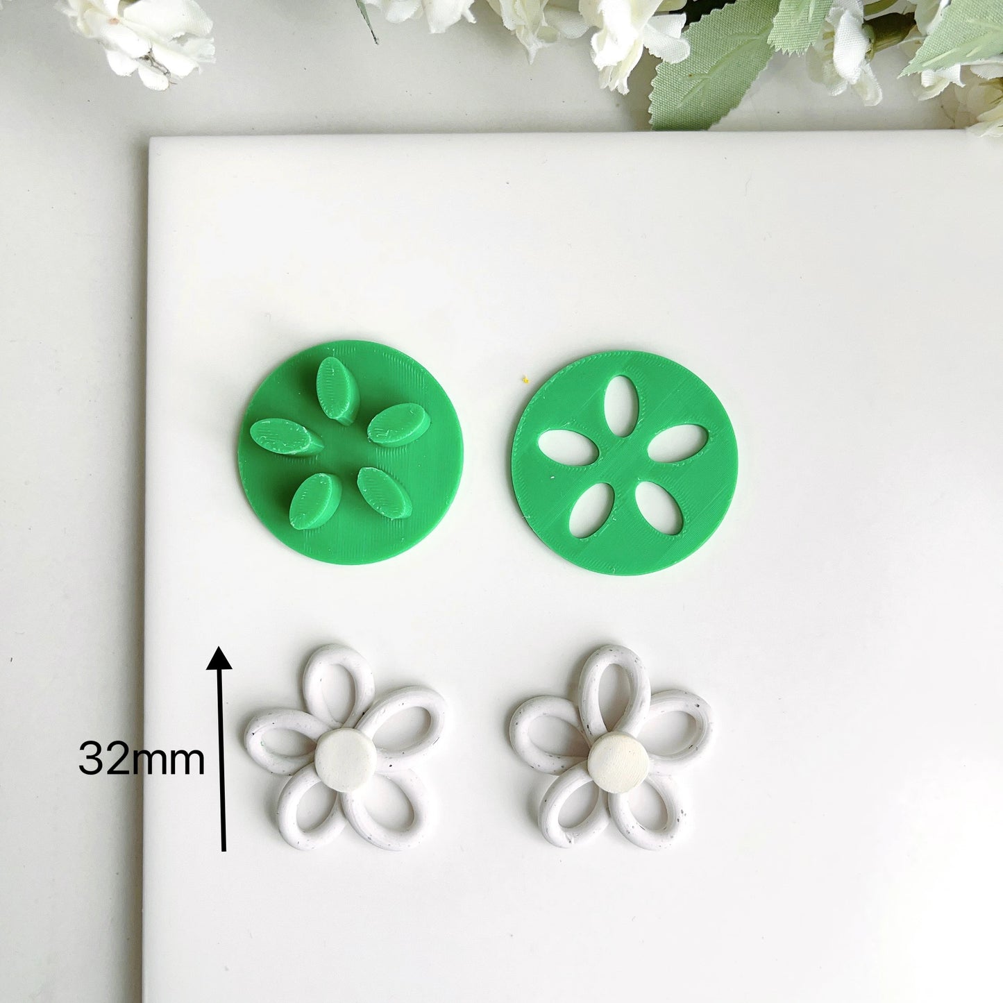 Flower Series Rose/Lotus/Sakura/BlueBell Clay Mold Cutting Soft Clay Earring Jewelry Pendant Design DIY Hand Made Clay Tool