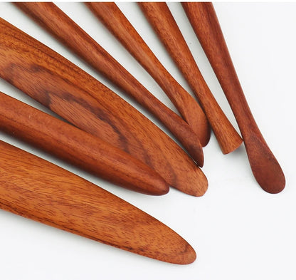 Pottery Color Sculpture Knife Hand-made Clay Tool Set Red Precious Wood Tool Clay Plastic Knife