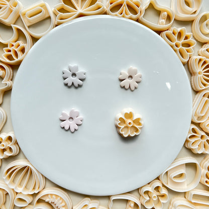Flower Series Rose/Lotus/Sakura/BlueBell Clay Mold Cutting Soft Clay Earring Jewelry Pendant Design DIY Hand Made Clay Tool Gift