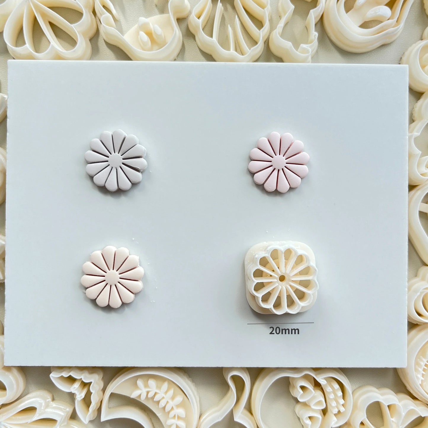 Flower Series Rose/Lotus/Sakura/BlueBell Clay Mold Cutting Soft Clay Earring Jewelry Pendant Design DIY Hand Made Clay Tool Gift