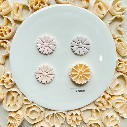 Flower Series Rose/Lotus/Sakura/BlueBell Clay Mold Cutting Soft Clay Earring Jewelry Pendant Design DIY Hand Made Clay Tool Gift