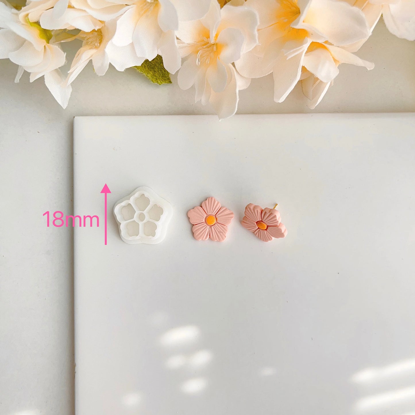Flower Series Rose/Lotus/Sakura/BlueBell Clay Mold Cutting Soft Clay Earring Jewelry Pendant Design DIY Hand Made Clay Tool