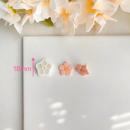 Flower Series Rose/Lotus/Sakura/BlueBell Clay Mold Cutting Soft Clay Earring Jewelry Pendant Design DIY Hand Made Clay Tool