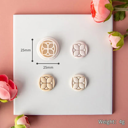 Flower Series Rose/Lotus/Sakura/BlueBell Clay Mold Cutting Soft Clay Earring Jewelry Pendant Design DIY Hand Made Clay Tool Gift