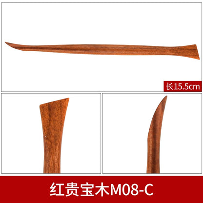 Pottery Color Sculpture Knife Hand-made Clay Tool Set Red Precious Wood Tool Clay Plastic Knife