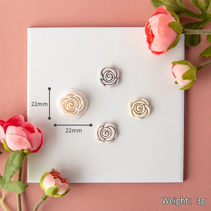 Flower Series Rose/Lotus/Sakura/BlueBell Clay Mold Cutting Soft Clay Earring Jewelry Pendant Design DIY Hand Made Clay Tool Gift