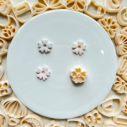 Flower Series Rose/Lotus/Sakura/BlueBell Clay Mold Cutting Soft Clay Earring Jewelry Pendant Design DIY Hand Made Clay Tool Gift