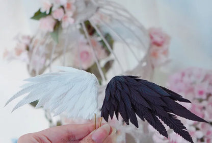 Feather Silicone Mold Ultra-light Clay DIY Angel Devil Wings Fondant Soft Pottery Hand-made Clay Polymer Wings Tool