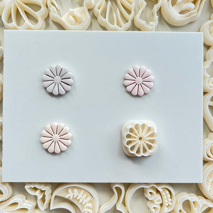 Flower Series Rose/Lotus/Sakura/BlueBell Clay Mold Cutting Soft Clay Earring Jewelry Pendant Design DIY Hand Made Clay Tool Gift