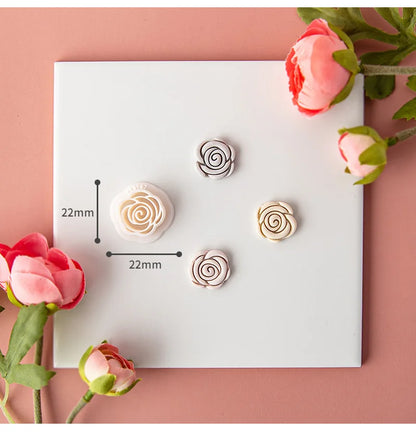 Flower Series Rose/Lotus/Sakura/BlueBell Clay Mold Cutting Soft Clay Earring Jewelry Pendant Design DIY Hand Made Clay Tool Gift