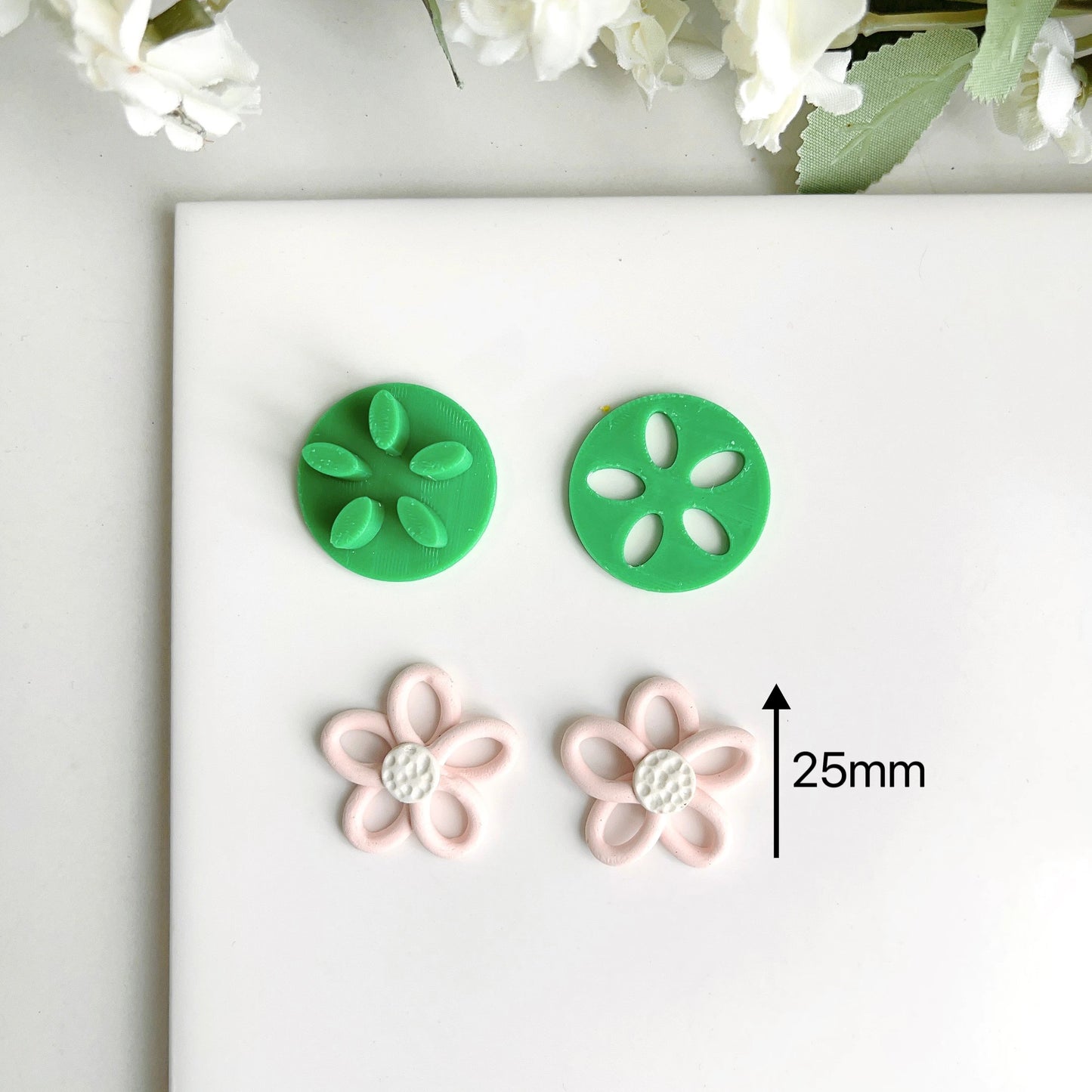 Flower Series Rose/Lotus/Sakura/BlueBell Clay Mold Cutting Soft Clay Earring Jewelry Pendant Design DIY Hand Made Clay Tool