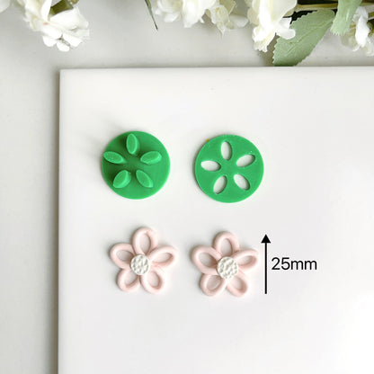 Flower Series Rose/Lotus/Sakura/BlueBell Clay Mold Cutting Soft Clay Earring Jewelry Pendant Design DIY Hand Made Clay Tool