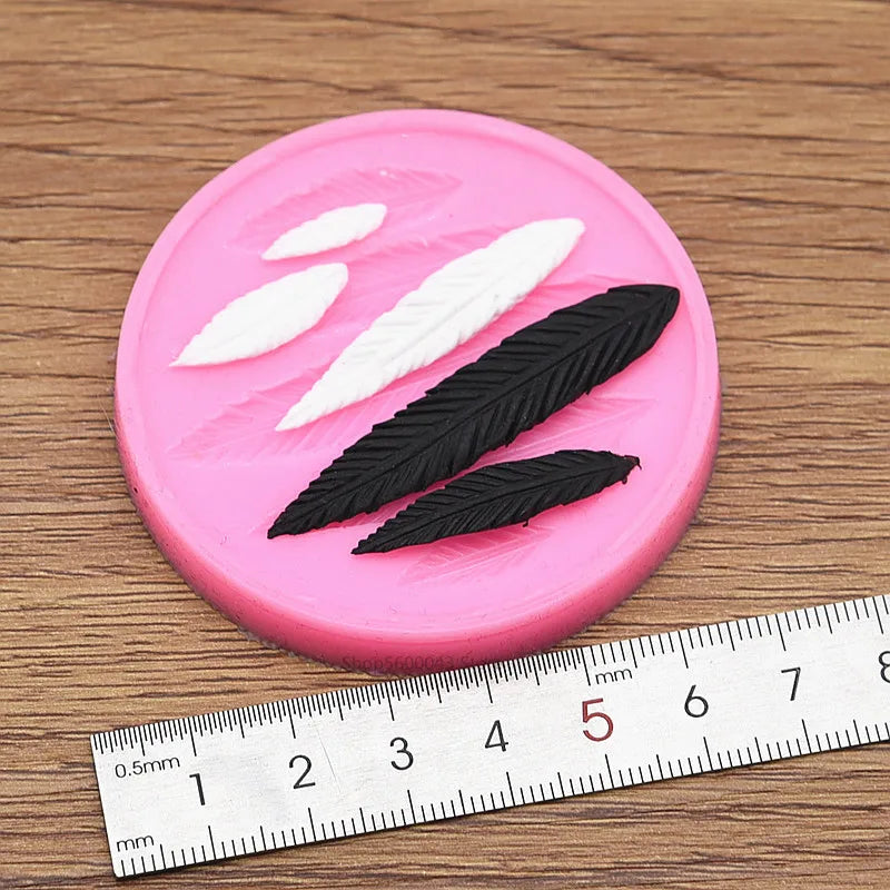 Feather Silicone Mold Ultra-light Clay DIY Angel Devil Wings Fondant Soft Pottery Hand-made Clay Polymer Wings Tool