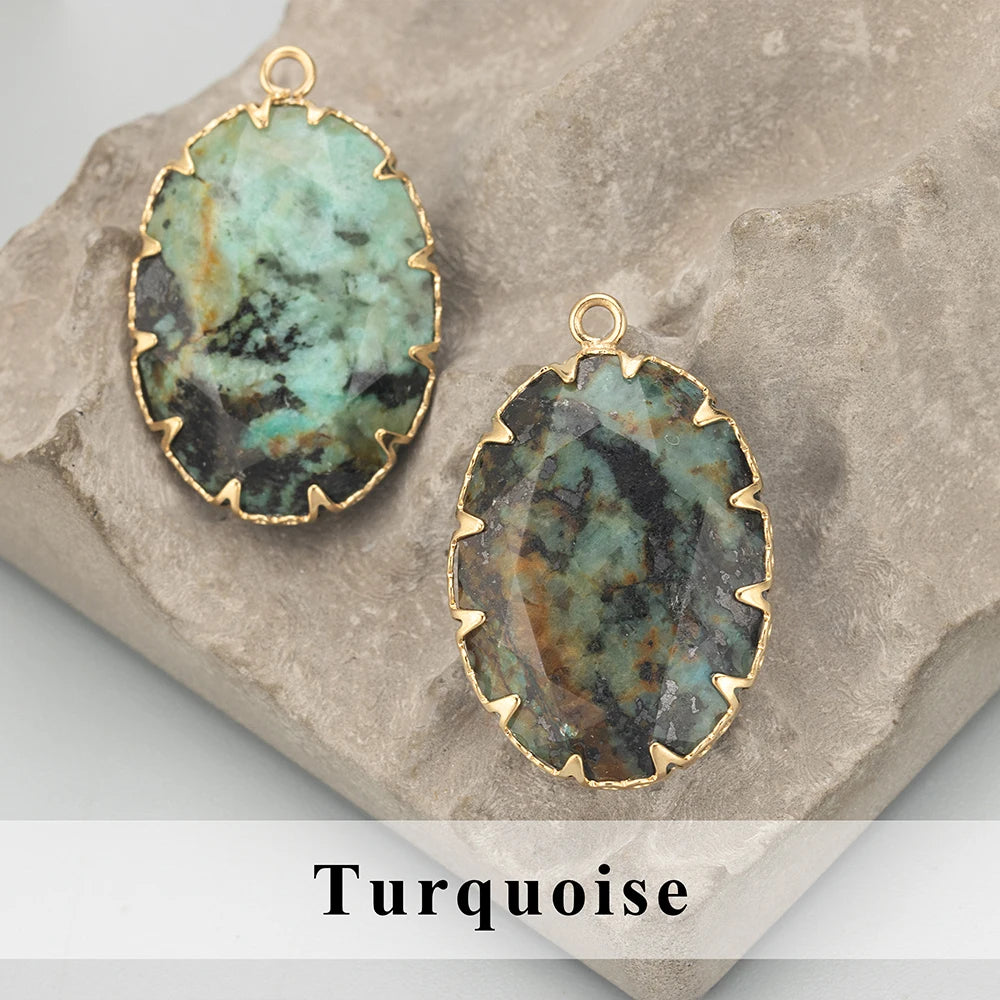 GUFEATHER MD41,jewelry accessories,316L stainless steel,natural stone,charms,hand made,jewelry making,diy pendants,2pcs/lot